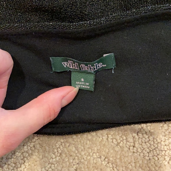 Wild Fable Black Sparkly Cropped Tube Top Small - Picture 5 of 8